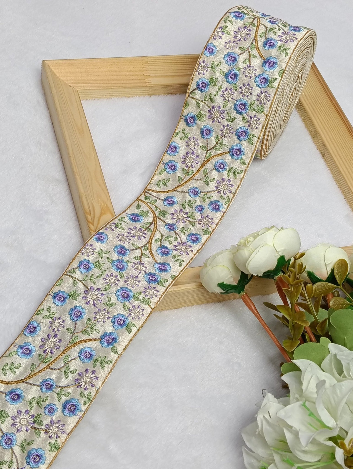 Embroidery Lace Jari Border - Artiza Lace