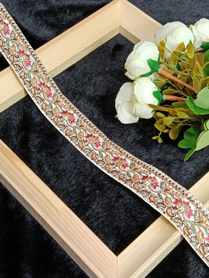 Coding Embroidered Zari Border 05 – 8 Colours | Artiza Lace