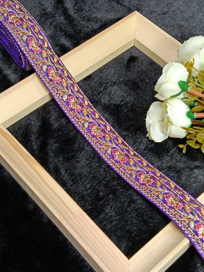 Coding Embroidered Zari Border 05 – 8 Colours | Artiza Lace