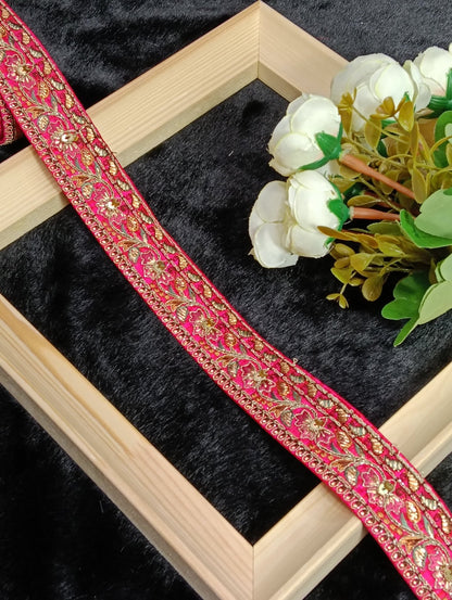Coding Embroidered Zari Border 05 – 8 Colours | Artiza Lace