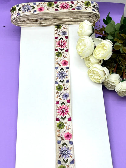 Embroidered Zari Border 120 – 5 Colours | Artiza Lace