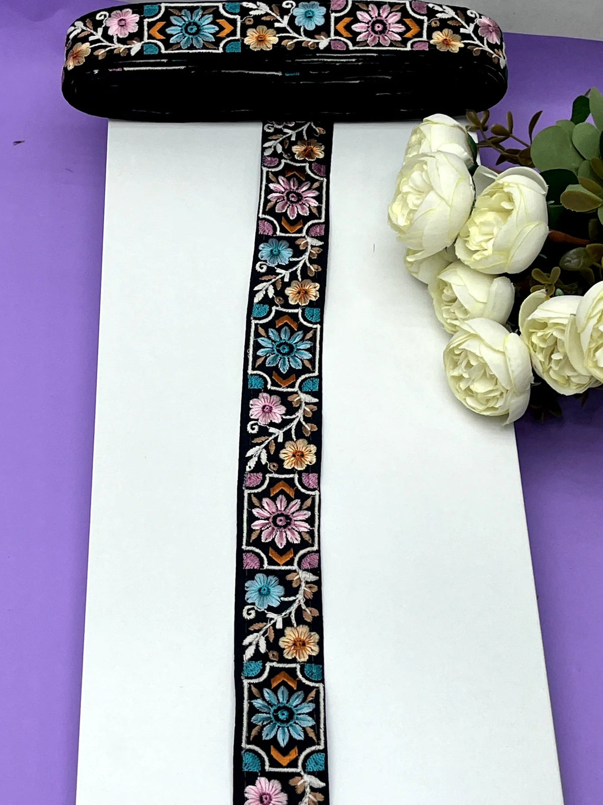 Embroidered Zari Border 120 – 5 Colours | Artiza Lace