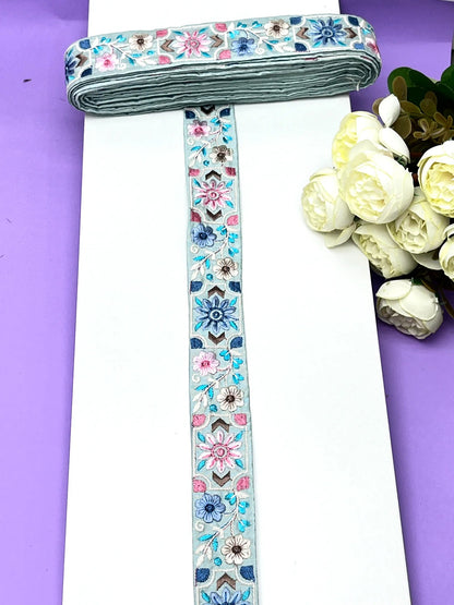 Embroidered Zari Border 120 – 5 Colours | Artiza Lace