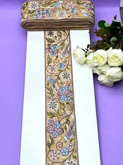 Embroidered Zari Border 121 – 9 Colours | Artiza Lace