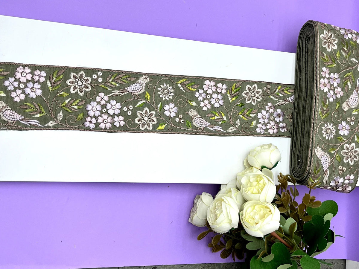 Embroidered Zari Border 121 – 9 Colours | Artiza Lace