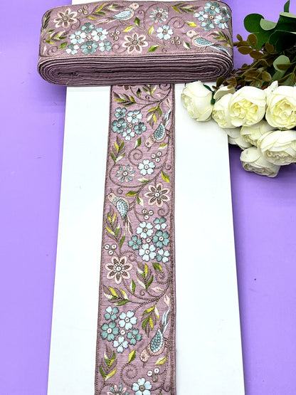 Embroidered Zari Border 121 – 9 Colours | Artiza Lace