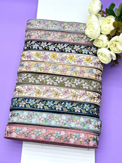 Embroidered Zari Border 122 – 9 Colours | Artiza Lace