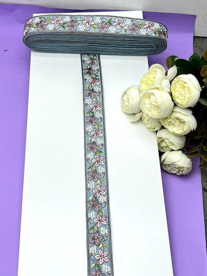 Embroidered Zari Border 122 – 9 Colours | Artiza Lace