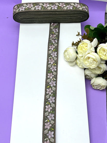 Embroidered Zari Border 122 – 9 Colours | Artiza Lace