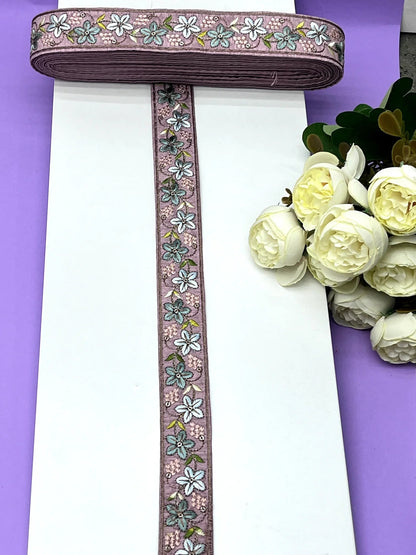 Embroidered Zari Border 122 – 9 Colours | Artiza Lace