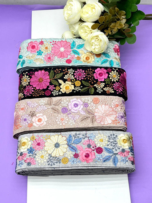 Embroidery Lace Jari Border JA13911 - Artiza Lace