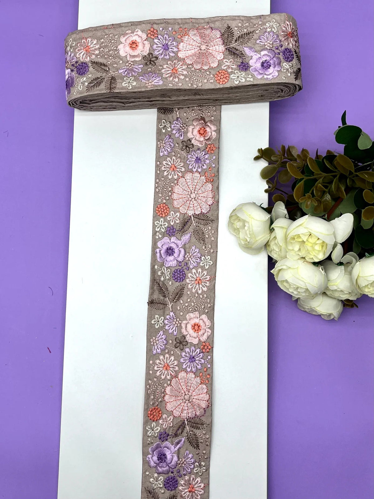 Embroidered Zari Border 123 – 7 Colours | Artiza Lace