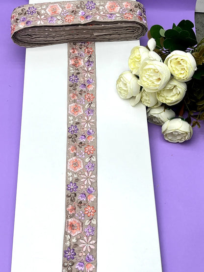 Embroidered Zari Border 124 – 8 Colours | Artiza Lace