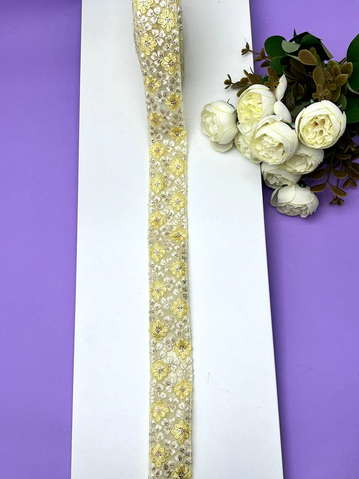 Embroidered Zari Border 126 – 9 Colours | Artiza Lace