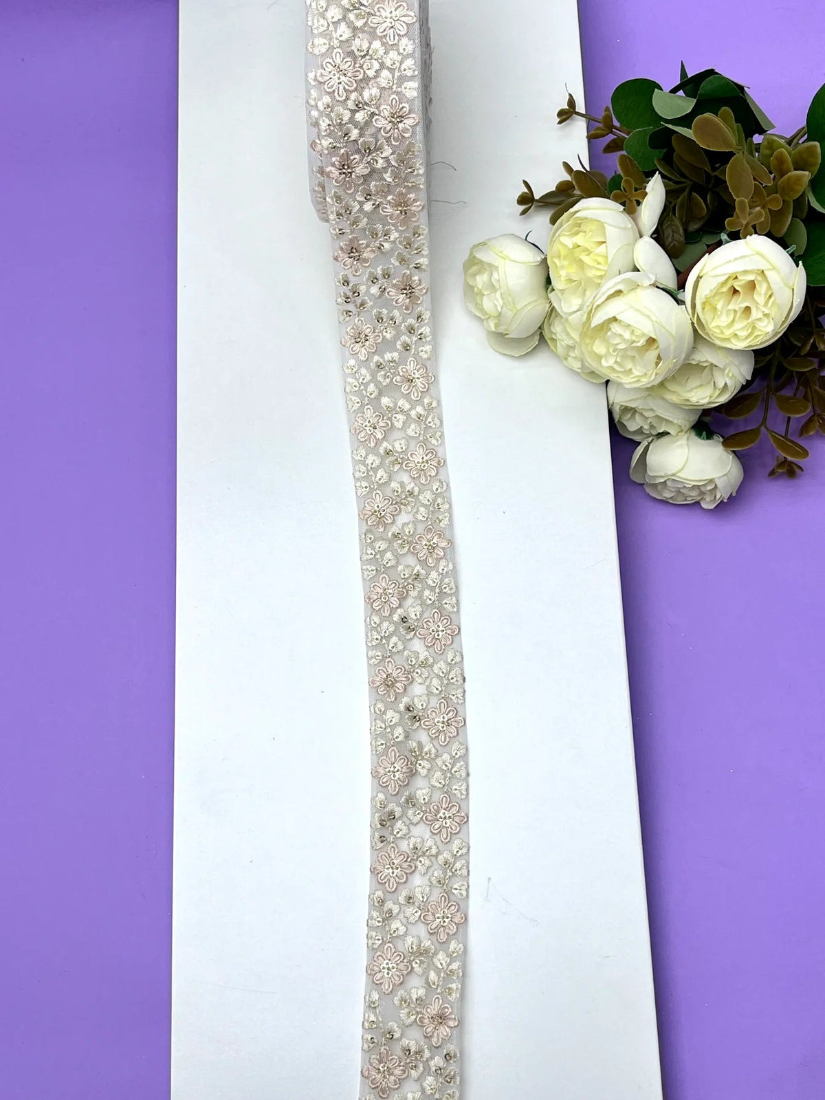 Embroidered Zari Border 126 – 9 Colours | Artiza Lace