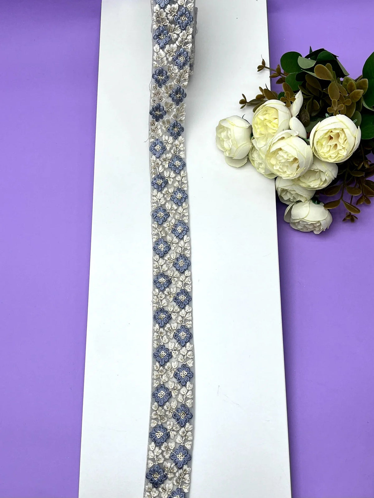 Embroidered Zari Border 126 – 9 Colours | Artiza Lace