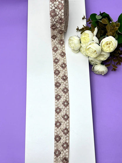 Embroidered Zari Border 126 – 9 Colours | Artiza Lace