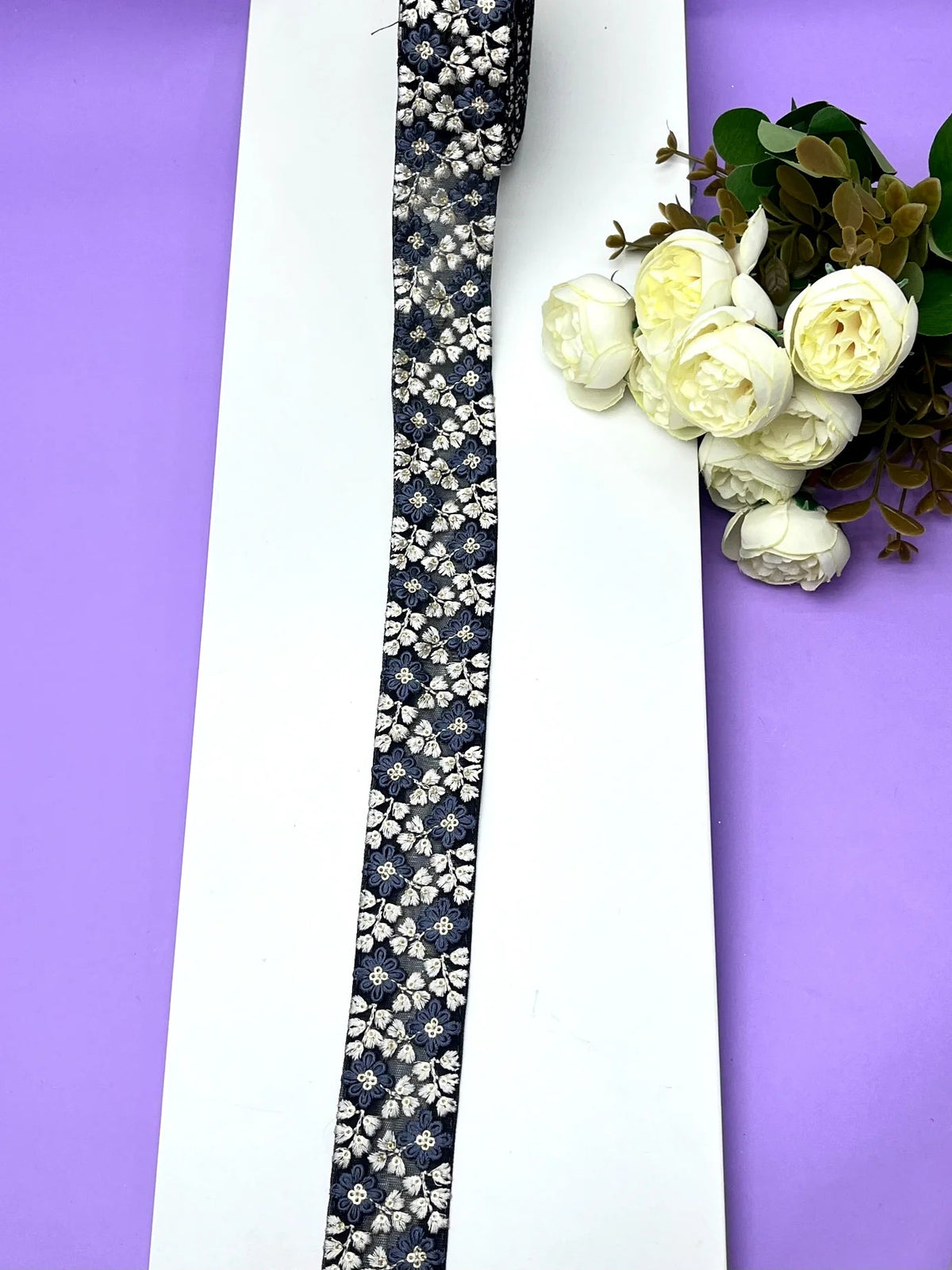 Embroidered Zari Border 126 – 9 Colours | Artiza Lace