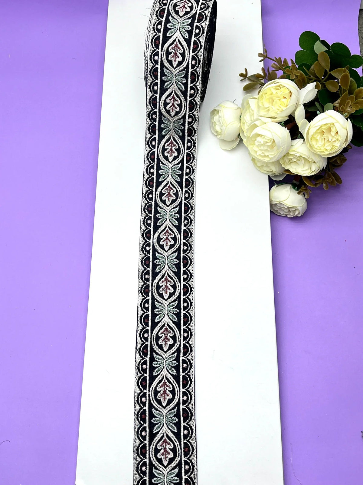 Embroidered Zari Border 127 – 2 Colours | Artiza Lace