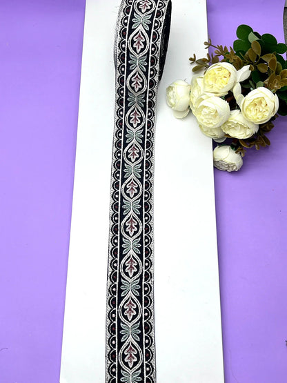 Embroidered Zari Border 127 – 2 Colours | Artiza Lace