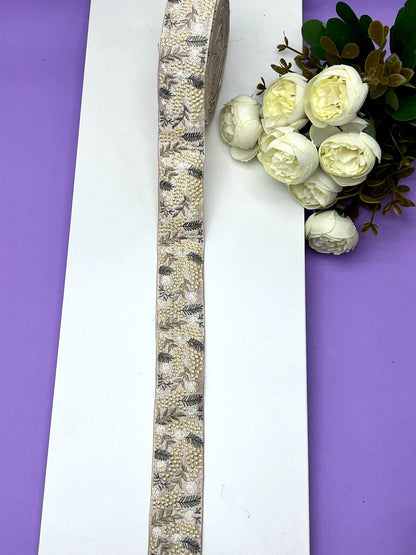 Embroidered Zari Border 128 – 6 Colours | Artiza Lace