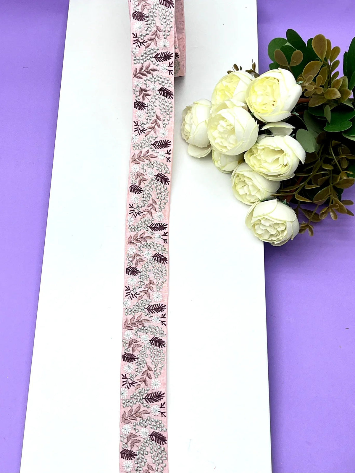 Embroidered Zari Border 128 – 6 Colours | Artiza Lace