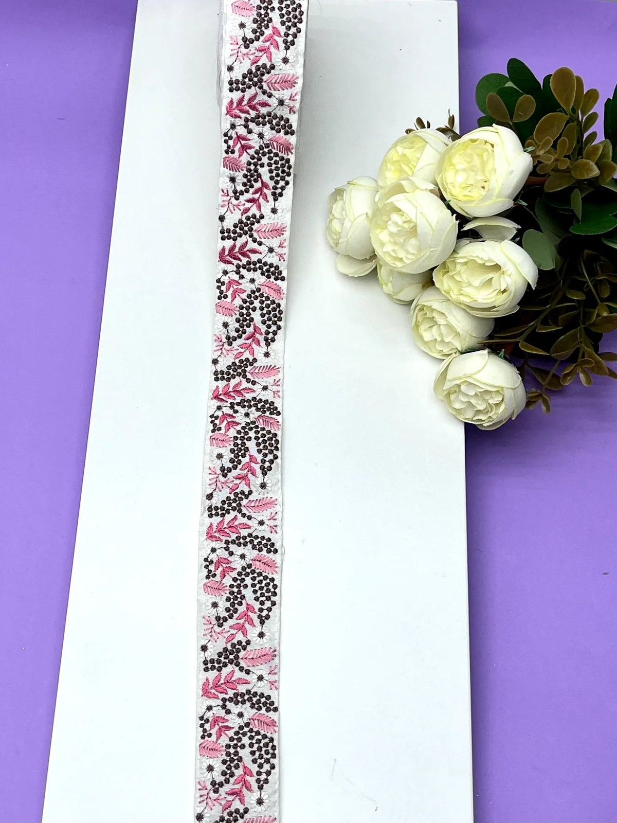 Embroidered Zari Border 128 – 6 Colours | Artiza Lace