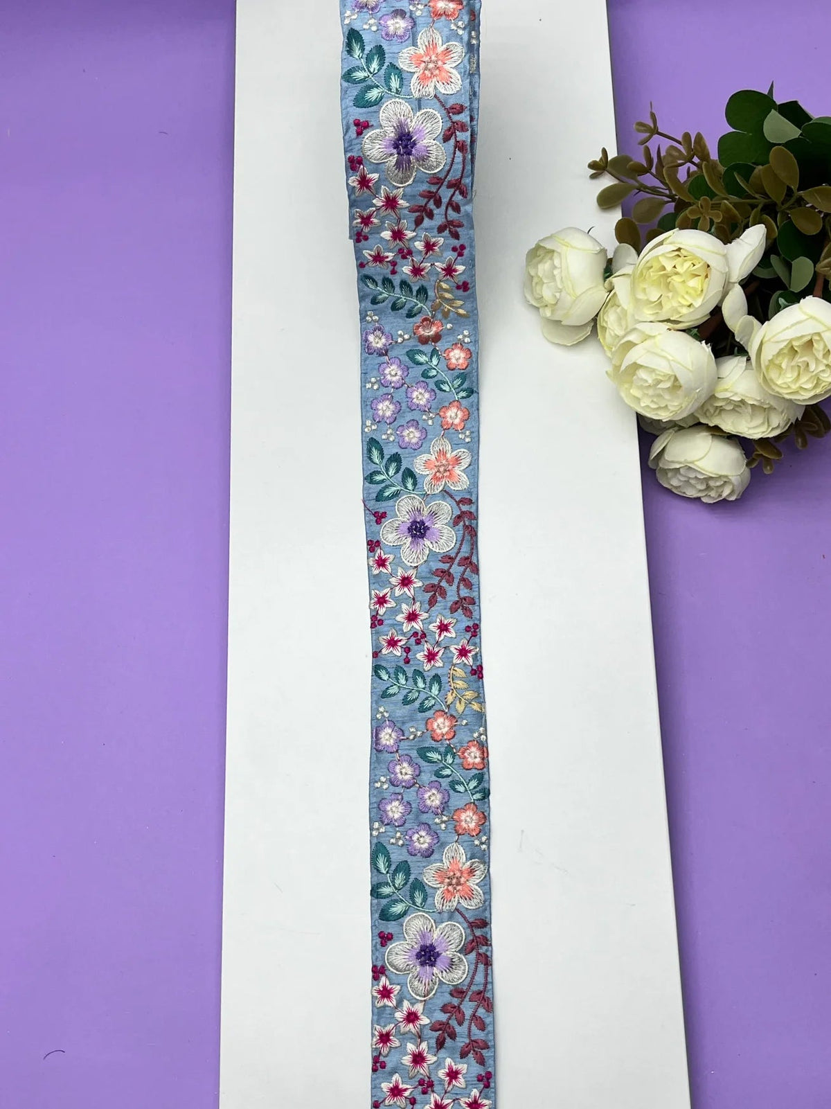 Embroidered Zari Border 129 – 6 Colours | Artiza Lace