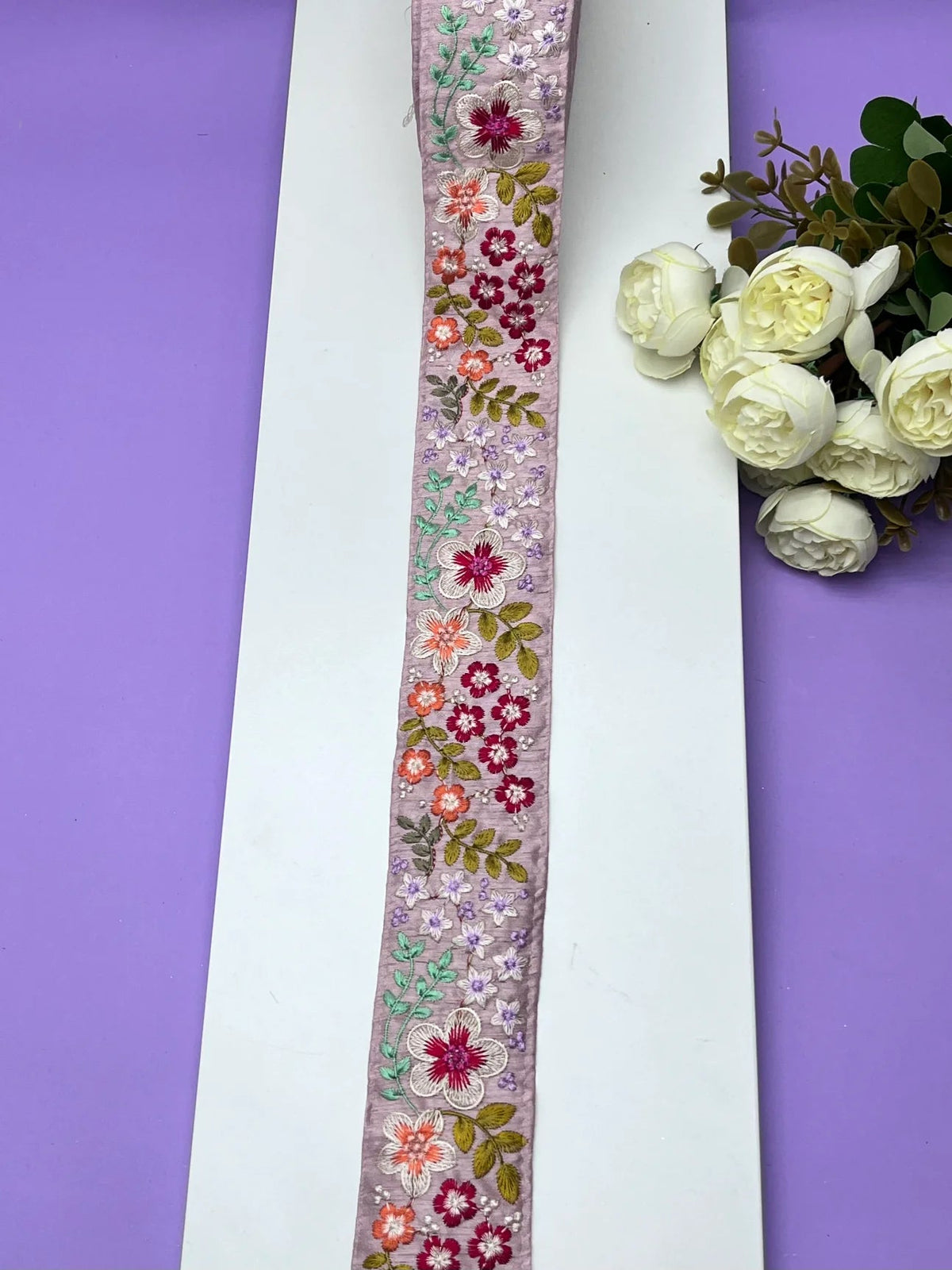 Embroidered Zari Border 129 – 6 Colours | Artiza Lace