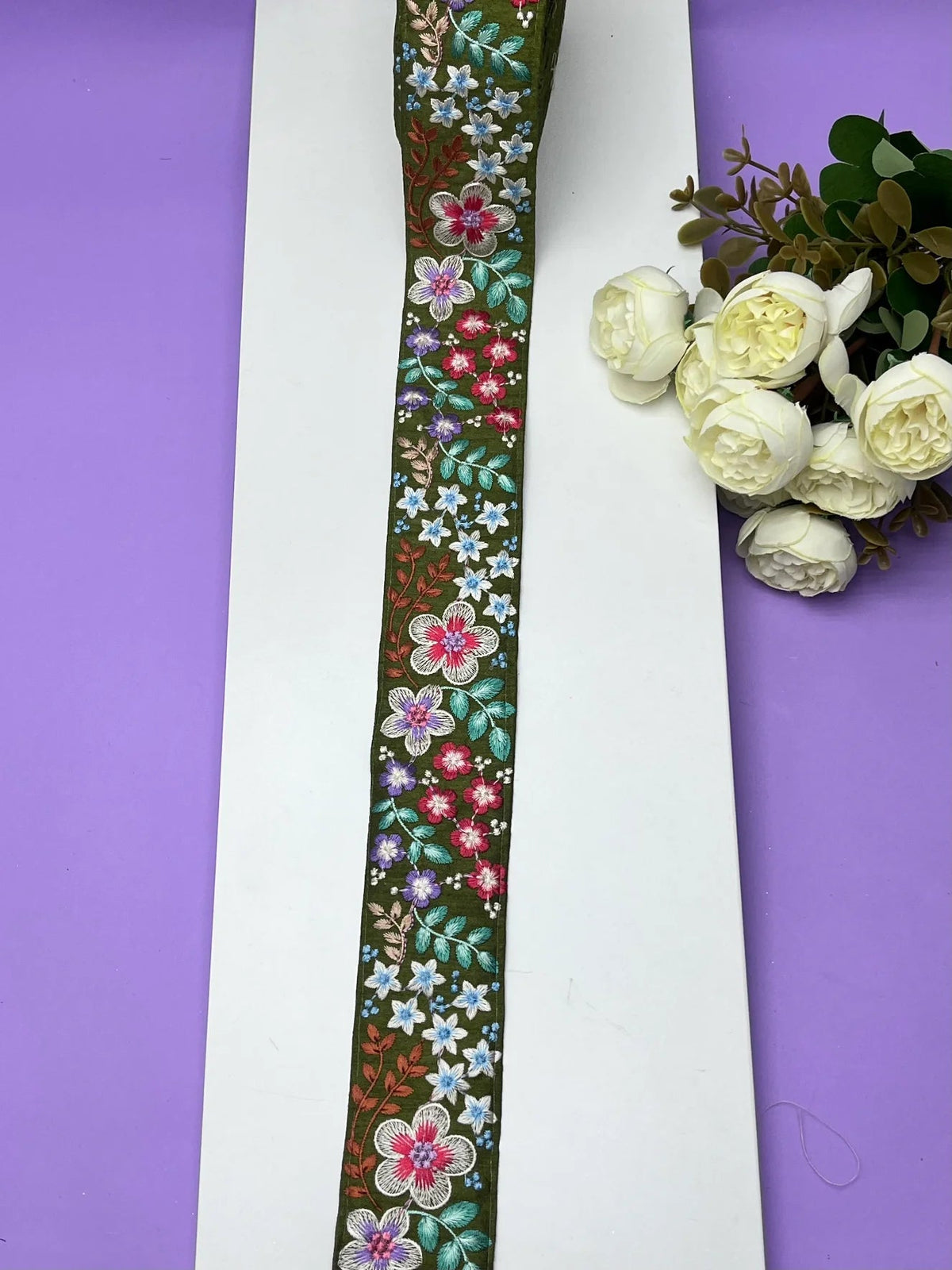 Embroidered Zari Border 129 – 6 Colours | Artiza Lace