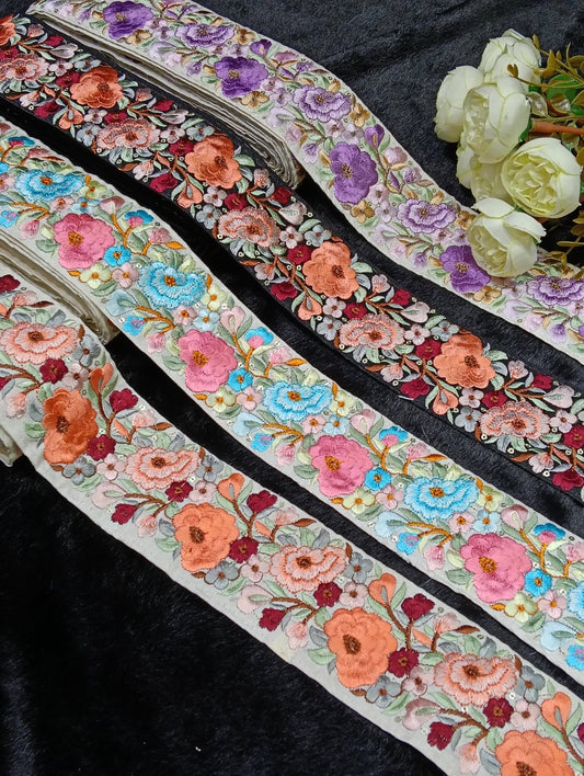 Embroidery Lace Jari Border JA14092 - Artiza Lace