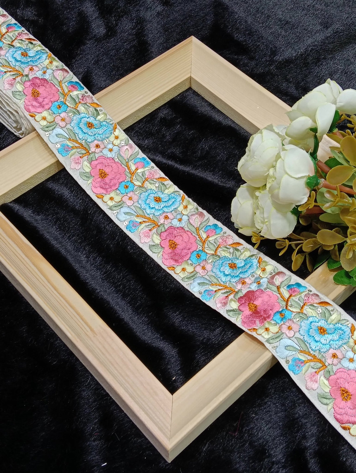 Embroidery Lace Jari Border JA14092 - Artiza Lace