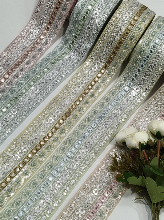 Embroidery Lace Jari Border JA14140 - Artiza Lace