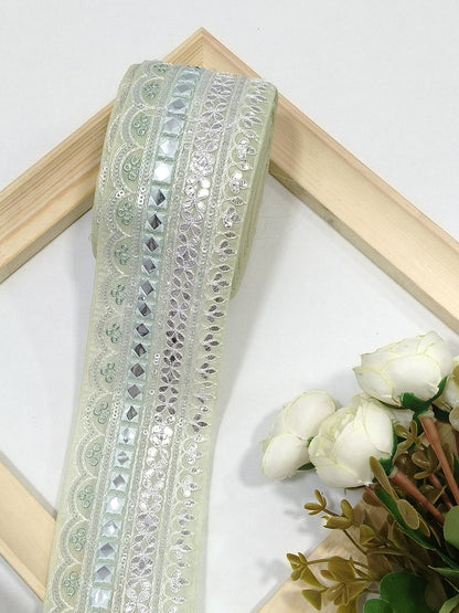 Coding Embroidered Zari Border 14 – 5 Colours | Artiza Lace