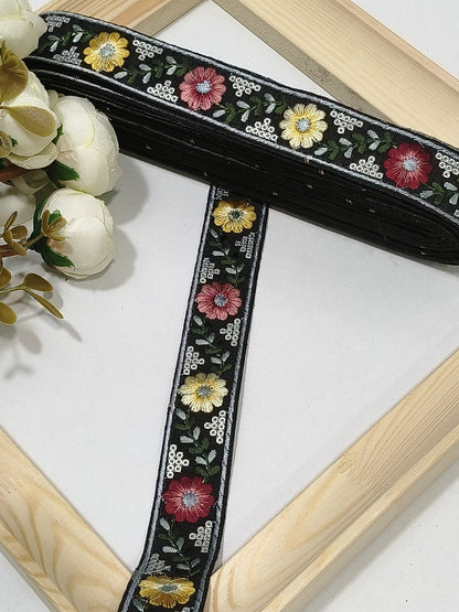 Embroidered Zari Border 136 – 16 Colours | Artiza Lace