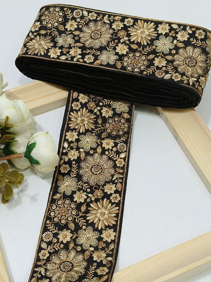 Embroidered Zari Border 137 – 2 Colours | Artiza Lace