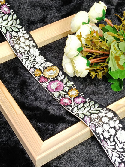 Embroidered Zari Border 138 – 6 Colours | Artiza Lace