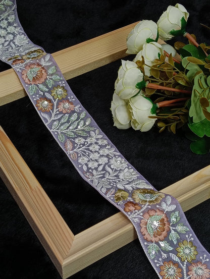 Embroidered Zari Border 138 – 6 Colours | Artiza Lace