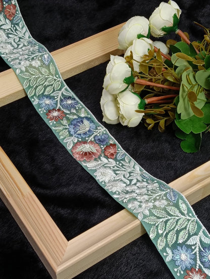 Embroidered Zari Border 138 – 6 Colours | Artiza Lace