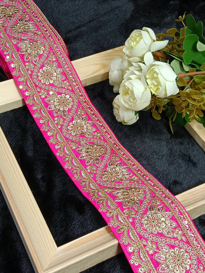 Coding Embroidered Zari Border 16 – 8 Colours | Artiza Lace