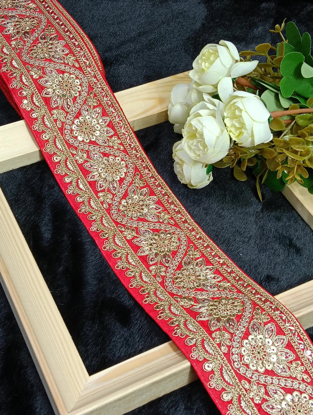 Coding Embroidered Zari Border 16 – 8 Colours | Artiza Lace