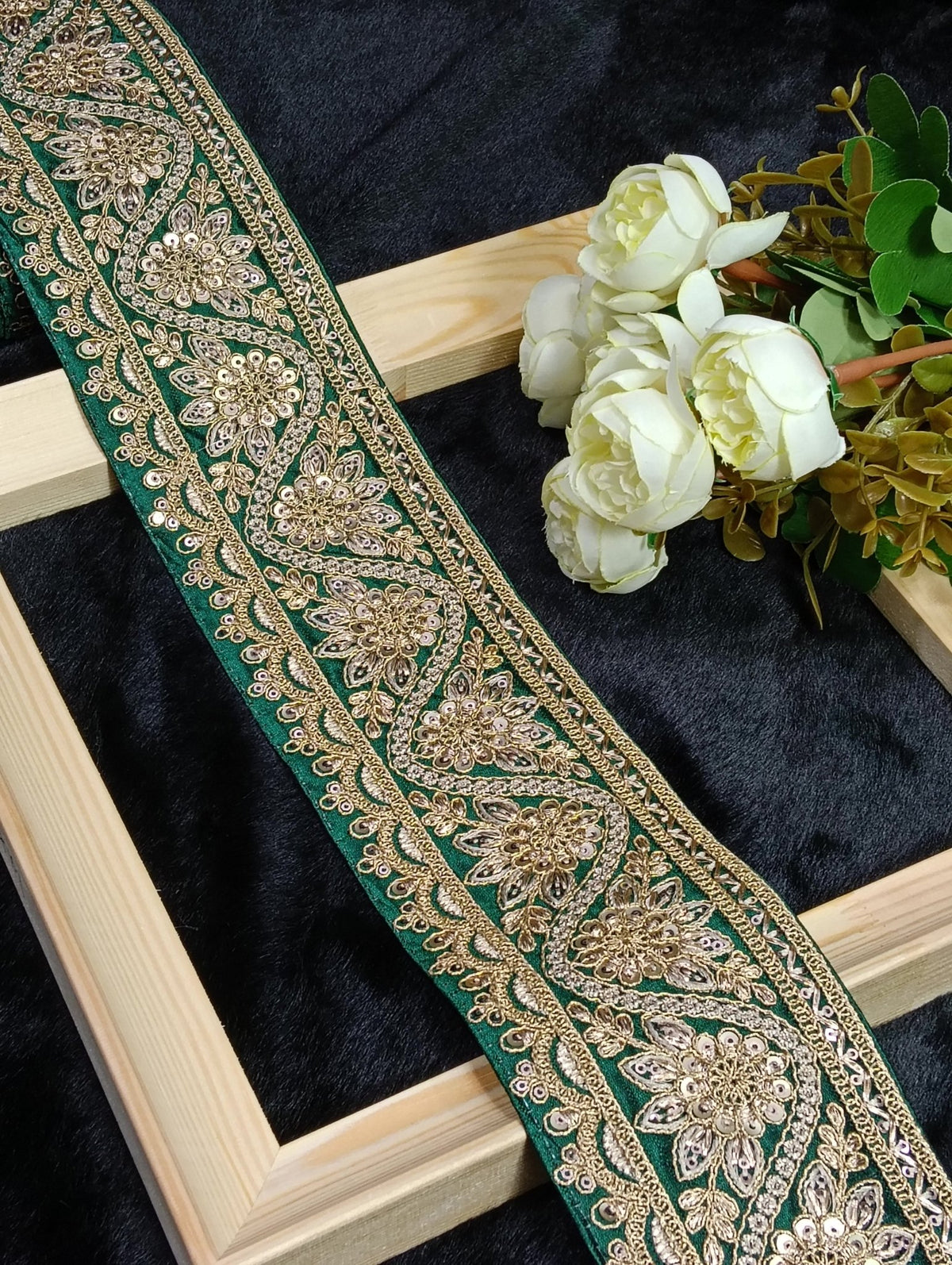 Coding Embroidered Zari Border 16 – 8 Colours | Artiza Lace