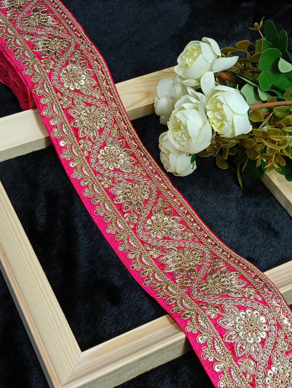 Coding Embroidered Zari Border 16 – 8 Colours | Artiza Lace