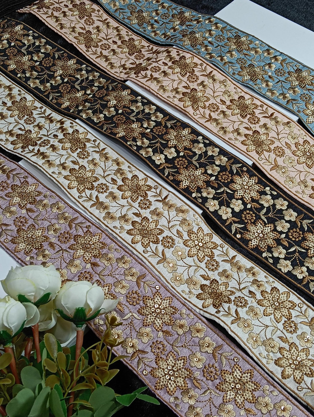 Embroidery Lace Jari Border JA14313 - Artiza Lace