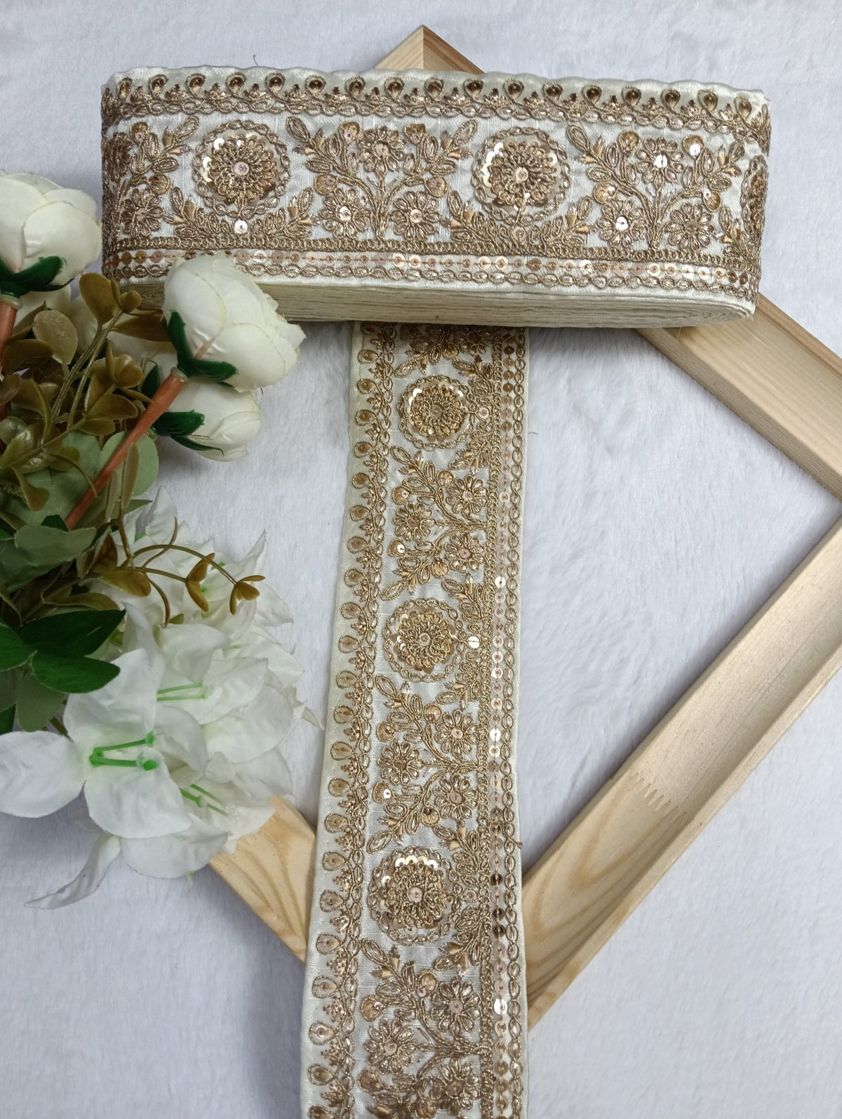 Embroidery Lace Jari Border JA14356 - Artiza Lace
