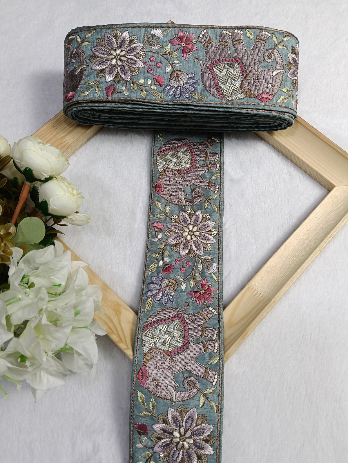 Embroidery Lace Jari Border JA14357 - Artiza Lace