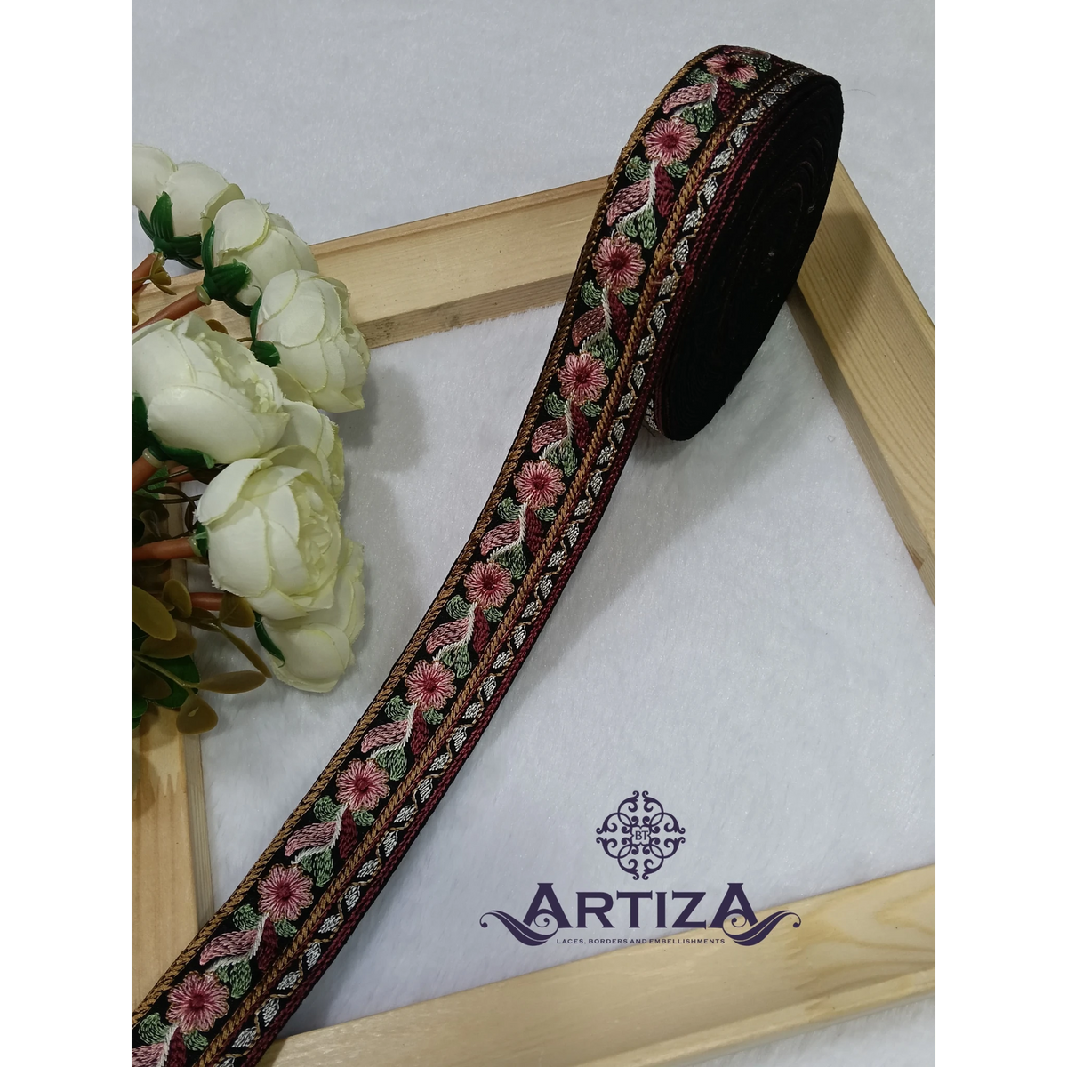 Embroidery Lace Jari Border JA14497 - Artiza Lace