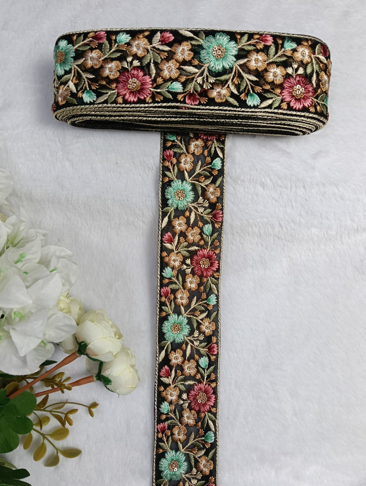 Embroidery Lace Jari Border JA14577 - Artiza Lace
