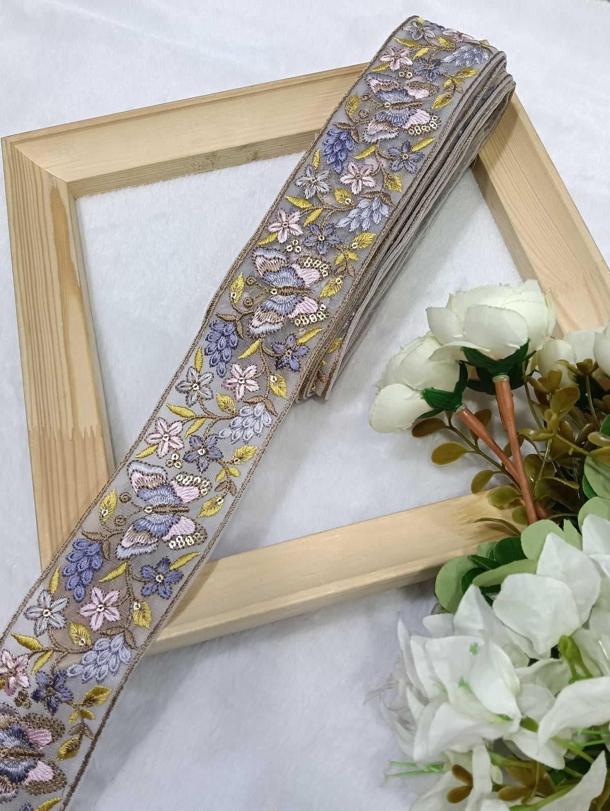 Embroidery Lace Jari Border JA14640 - Artiza Lace