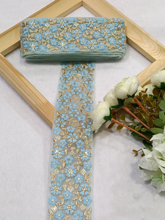 Embroidery Lace Jari Border JA14724 - Artiza Lace